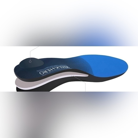 Walkhero Plantar Fasciitis Pain Relief Insoles High Arch Support Orthotic Shoes - Picture 6 of 9